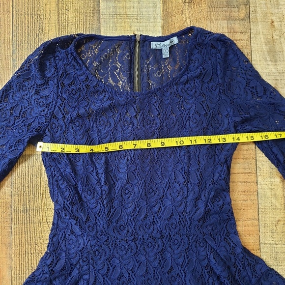 FISHBOWL | Blue Juniors Lace Illusion A-Line Dress - Picture 7 of 8